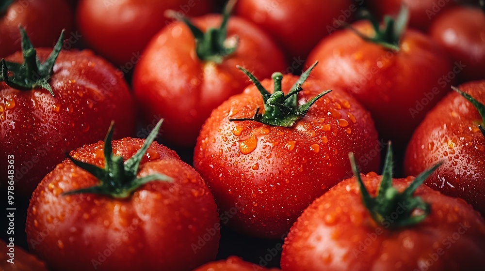 Poster tomatoes background : generative ai