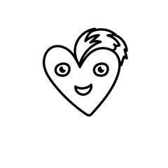 Doodle Heart Unique Icon