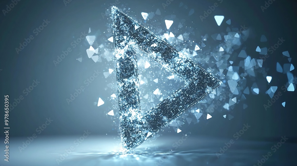 Poster abstract vector play button : generative ai
