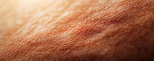 Fototapeta premium Close-up view of human skin texture showcasing fine lines and natural patterns for medical or beauty applications.