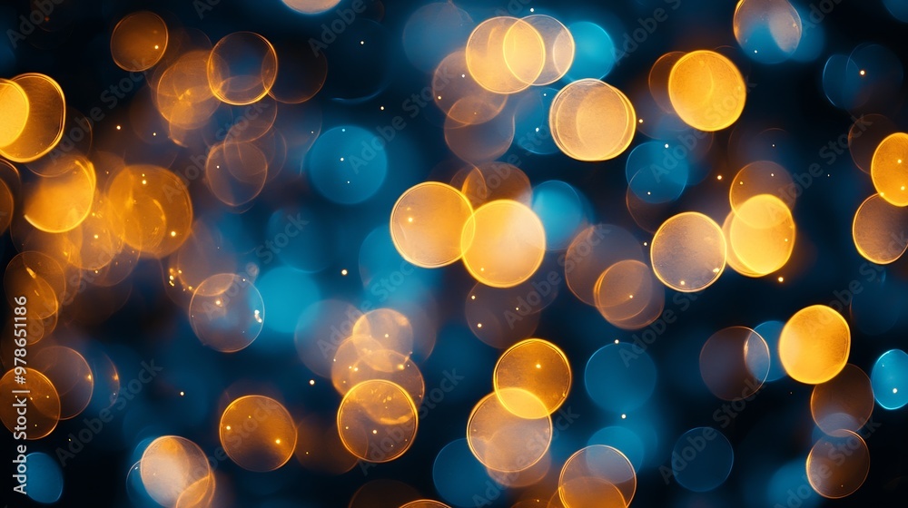Leinwandbilder night bokeh abstract background : generative ai