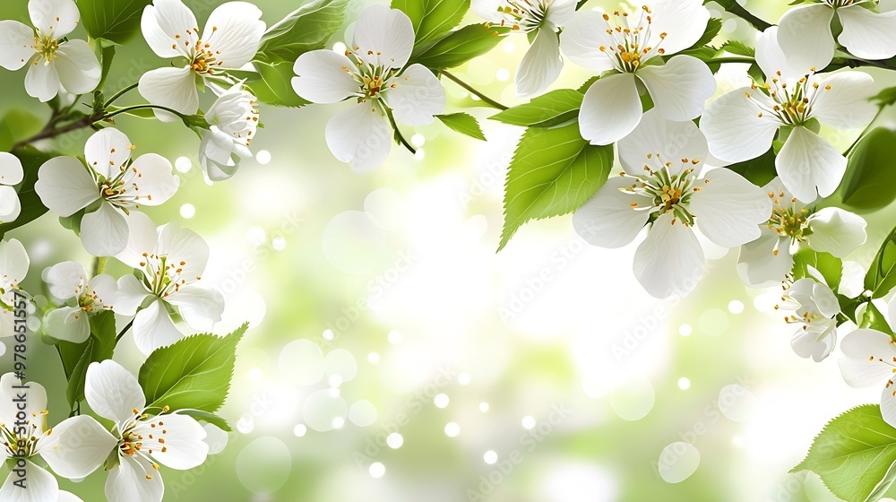 Poster Spring Vector Background : Generative AI