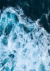 Fototapeta premium Aerial View of Ocean Waves