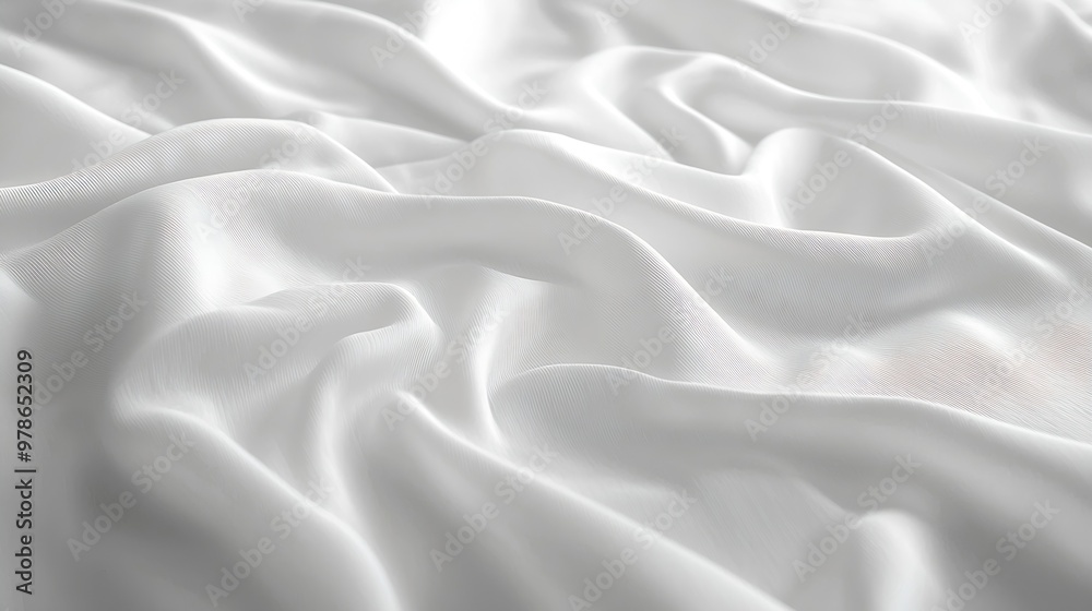 Poster white soft fabric texture : generative ai