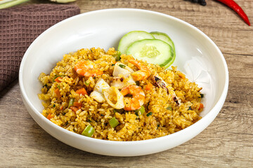 Asian Fried rice with seafood