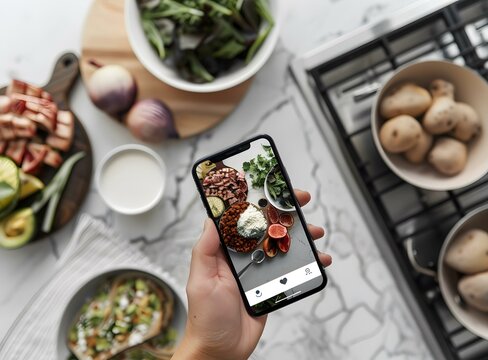 Taking a Photo of a Delicious Meal with a Smartphone