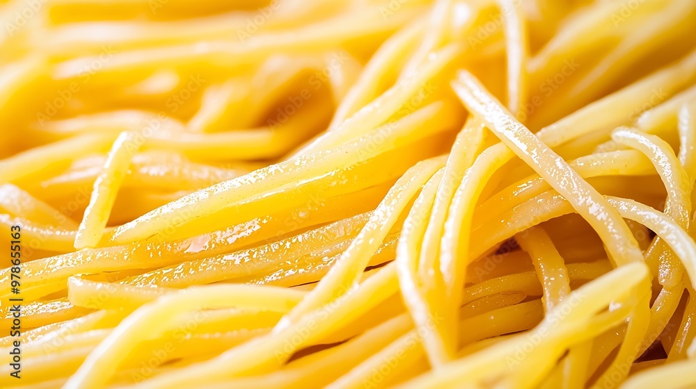 Poster uncooked spaghetti noodles background : generative ai