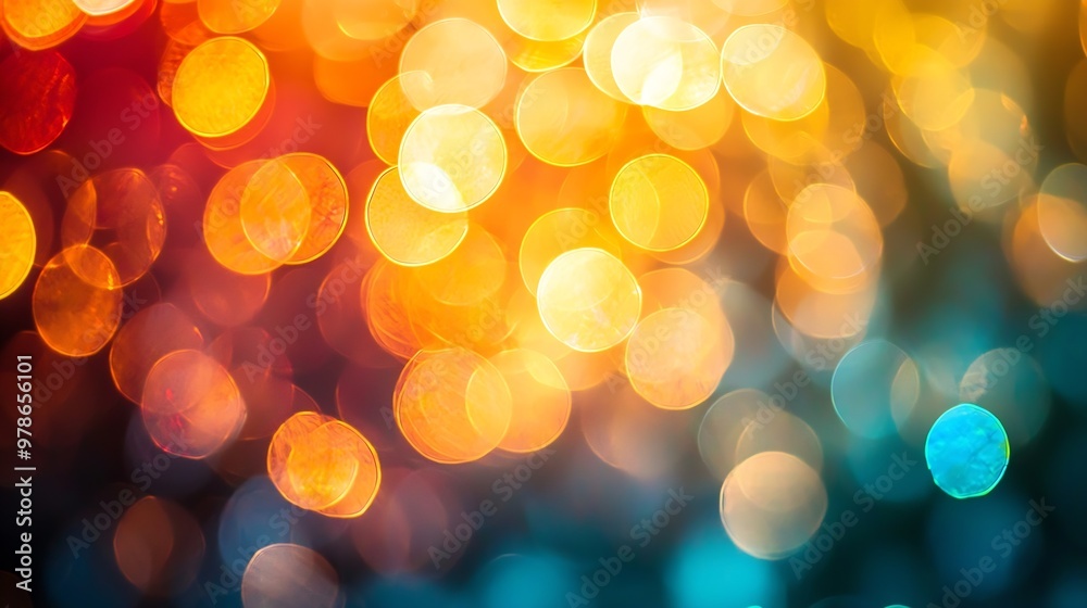 Poster abstract colorful bokeh background : generative ai