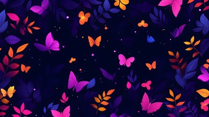 Fototapeta premium Fantasy-themed seamless pattern with swirling fairy-tale symbols, pastel palette, hand-drawn elements, ethereal and magical atmosphere.