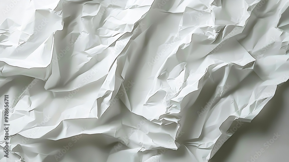 Poster white rumpled paper texture background : generative ai