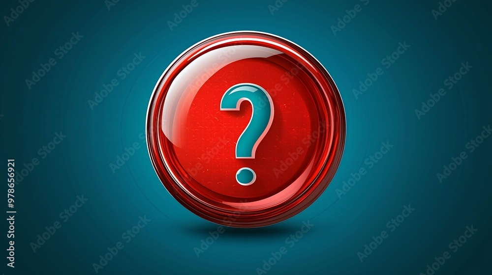 Fototapete vector question button : generative ai