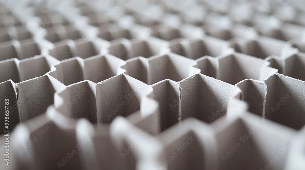 Poster white corrugated cardboard texture : generative ai