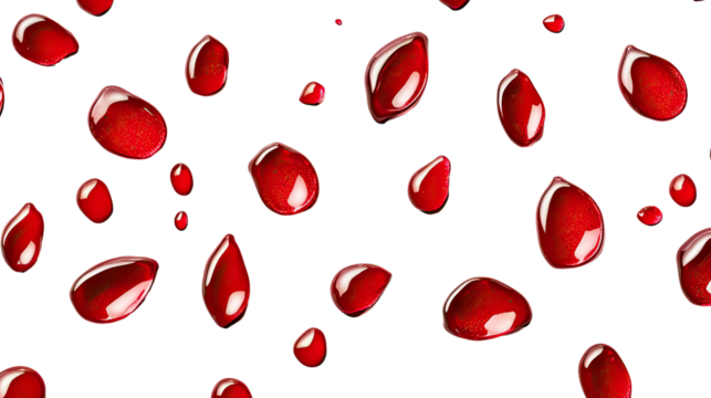 Red blood drop isolated on white background with heart and love-themed design elements - Powered by Adobe