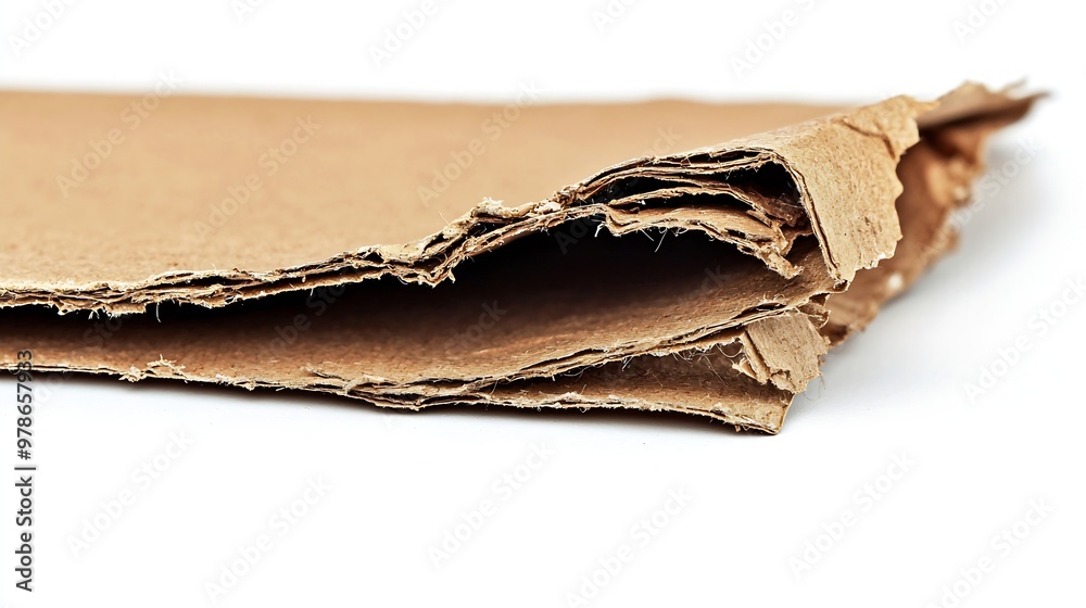 Poster piece of cardboard isolated white background : generative ai
