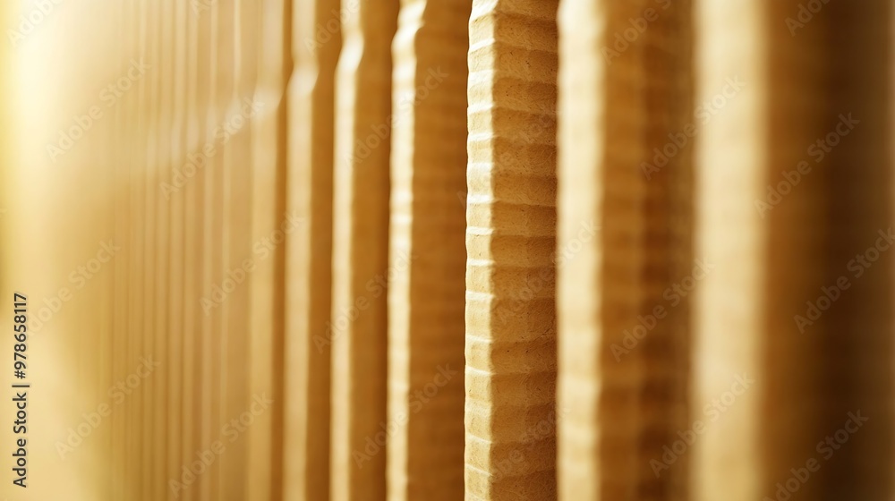 Poster corrugated cardboard texture pattern : generative ai