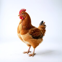 Fototapeta premium A Village chicken on a white background