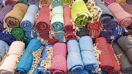 Colorful Organic Turkish Cotton Towels for Sale at Bazaar