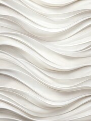 Obraz premium Close up of white satin fabric texture background. Abstract wavy pattern.