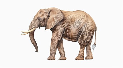 Obraz premium Watercolor Illustration of an Elephant.