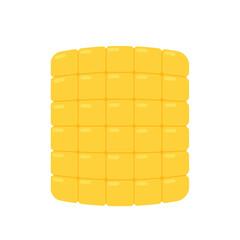 Corn isolated vector .halves and grains in different angles on a white. Corn vector.