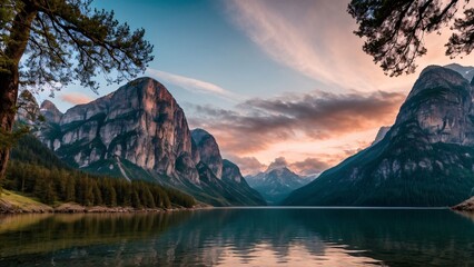 landscape, sky, nature, mountain, sunset