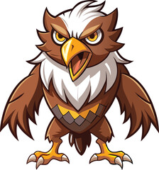 Fototapeta premium Eagle mascot character sticker vector design