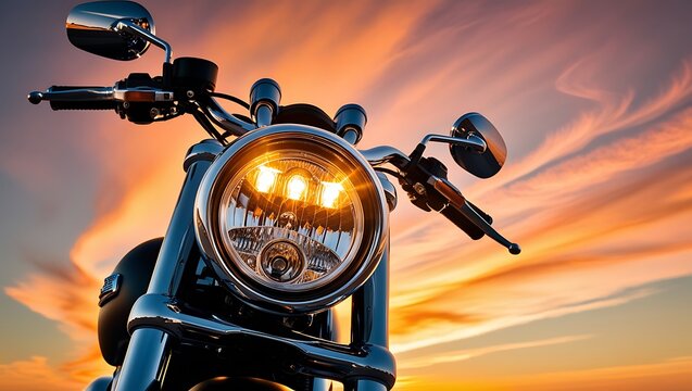 a futuristic motorcycle is parked on the side of the road