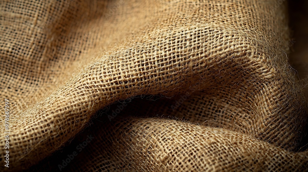 Poster burlap sacking hessian or gunny bag texture : generative ai