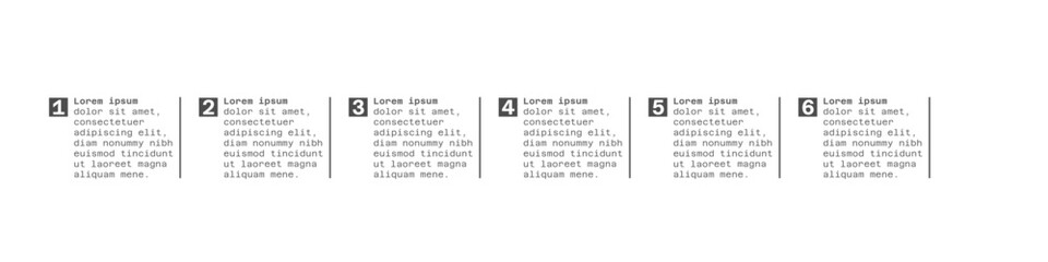 Very simply infographic design with 6 options or steps. Infographics for business