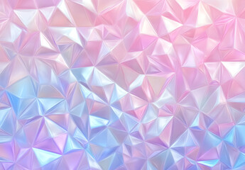 Colorful Abstract Geometric Pattern with Soft Pastel Hues and 3D Faceted Triangles