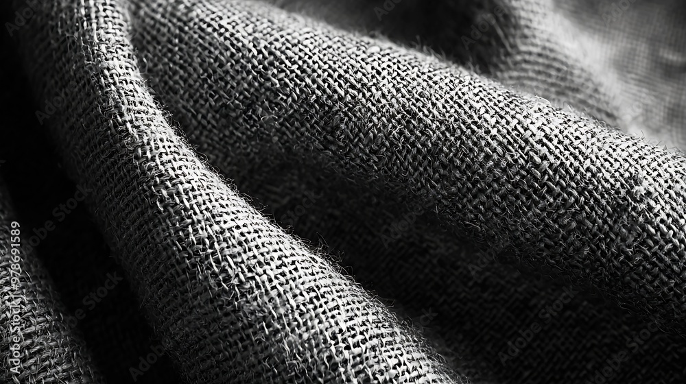 Poster rough gray fabric texture background : generative ai