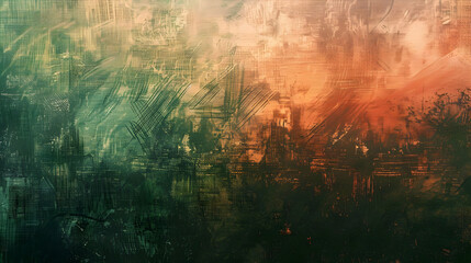 Gradient Dark Olive Green to Dark Salmon abstract background