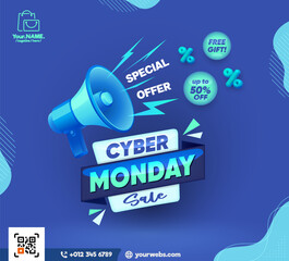 Cyber Monday Sale special offer social media cover banner