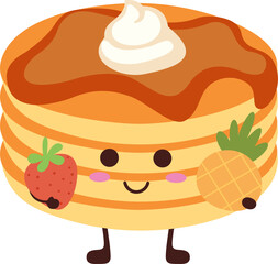 Pancake Doodle Illustration