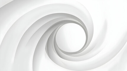 Fototapeta premium Abstract White Swirling Tunnel Background Design with Circular Opening in the Center, Ideal for Modern and Minimalist Concepts, Creates a Sense of Depth and Movement.