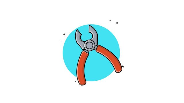 4k Repairing Piler. Repairing Tool Concept Animation Video