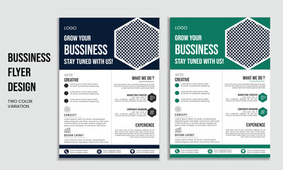 flyer design corporate and modern business flyer template design with set  easy to edit and print perfect and professional flyer 