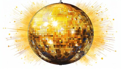 Obraz premium disco ball with disco lights