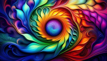 abstract colorful background with spiral