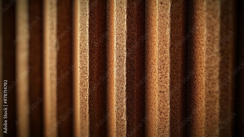 Poster corrugated cardboard texture pattern : generative ai