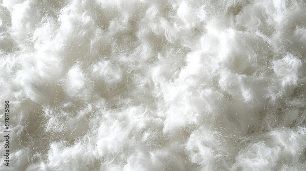 Poster white cotton wool texture top view : generative ai