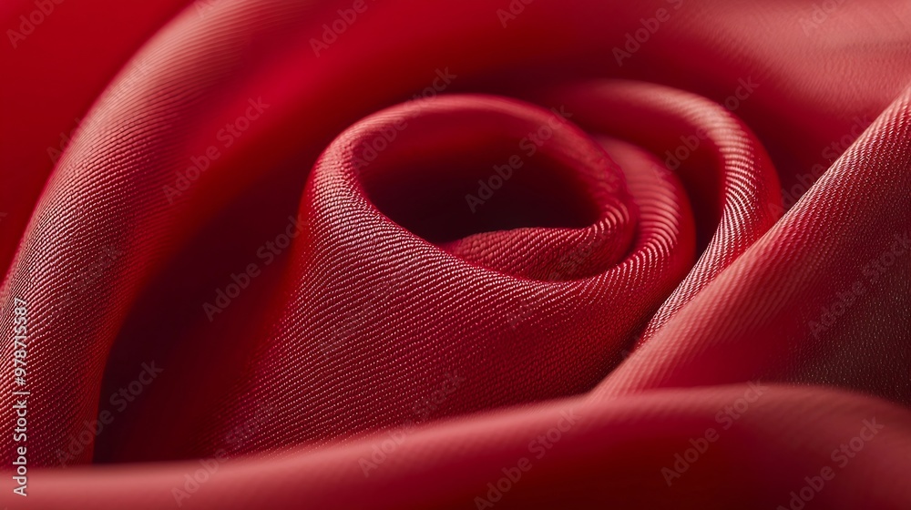 Poster red folded fabric background saint valentines day texture : generative ai