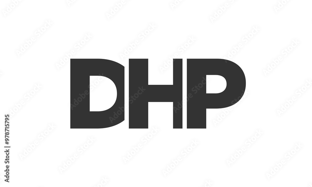 Fototapete dhp logo design template with strong and modern bold text. initial based vector logotype featuring s