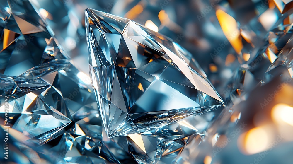 Poster abstract diamond background : generative ai