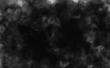 Abstract black and white realistic smoke clouds with shadow overlay effect background. Mystery dark background with spooky white light and fog. Vector illustration of smoky mist toxic vapor on floor.