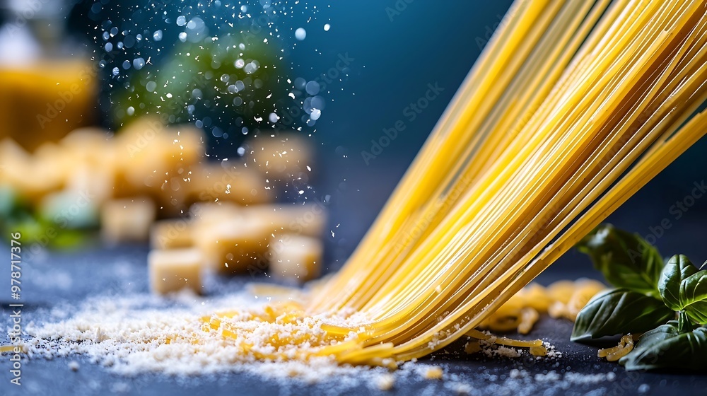 Poster background from spaghetti : generative ai