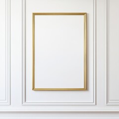 Gold Frame White Wall.