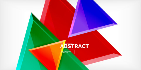 Triangle glass shapes geometric abstract background. Vector Illustration For Wallpaper, Banner, Background, Card, Book Illustration, landing page