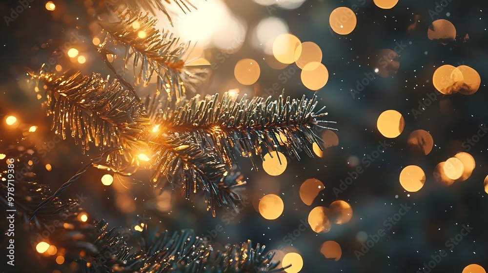 Poster christmas bokeh : generative ai