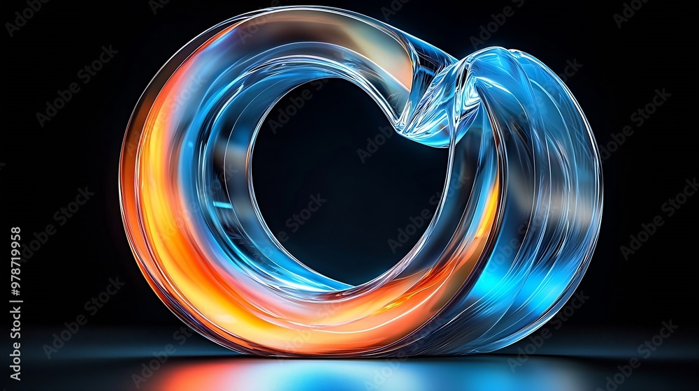 Poster abstract letter vector illustration : generative ai